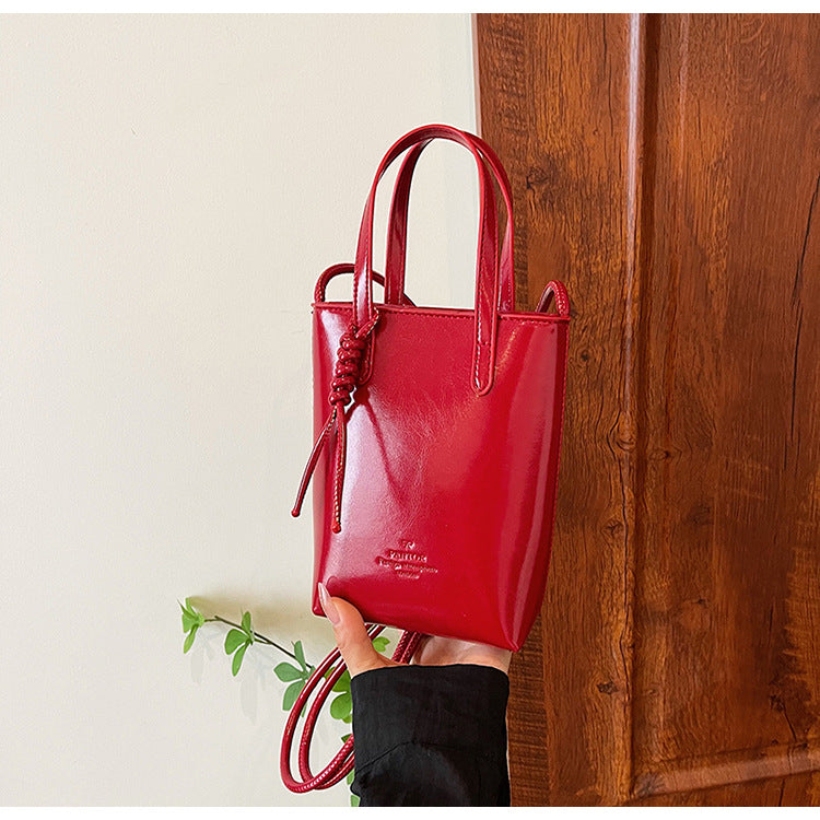 Chic Knot Detail Mini Tote Crossbody Bag