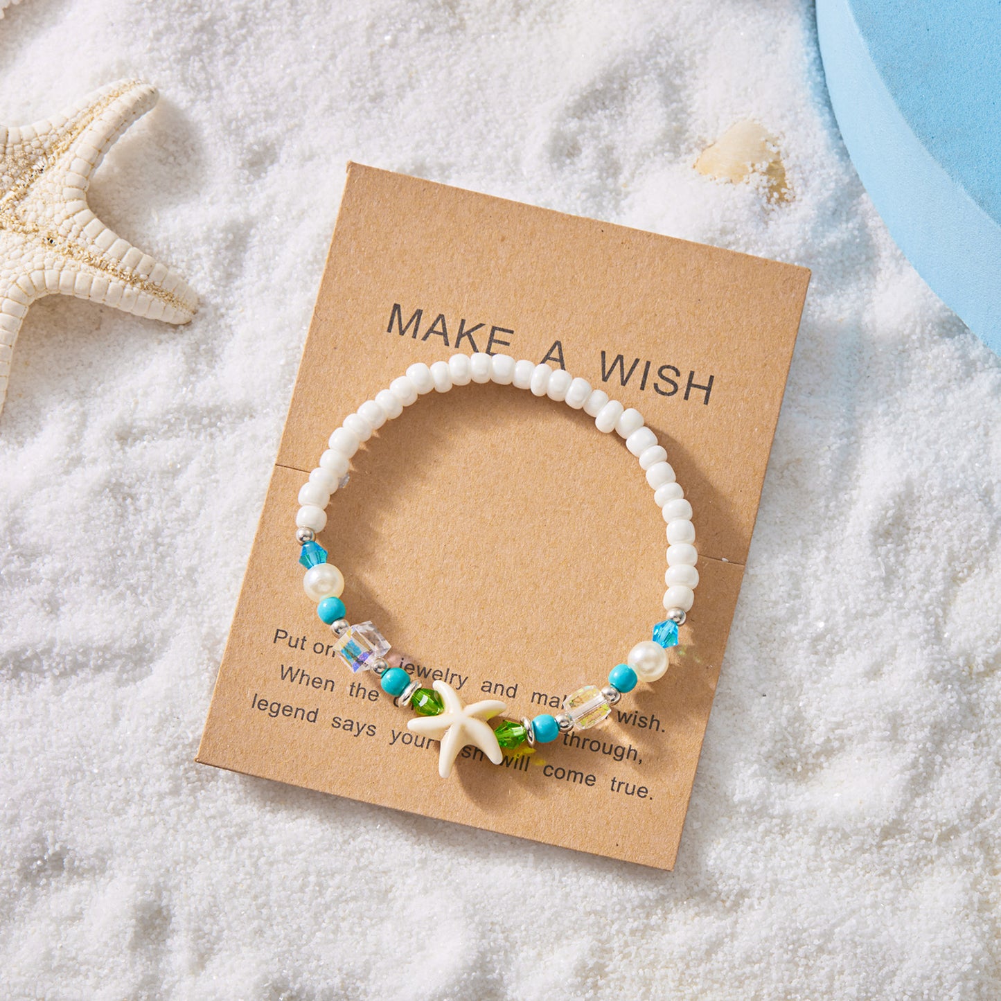 2-Piece Sea Turtle and Starfish Bracelet Set Beach Wish Jewelry