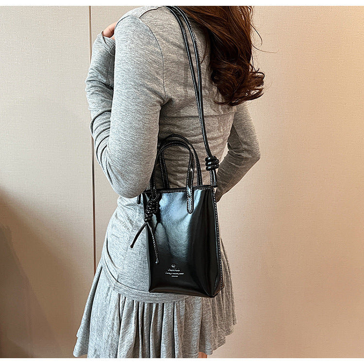 Chic Knot Detail Mini Tote Crossbody Bag