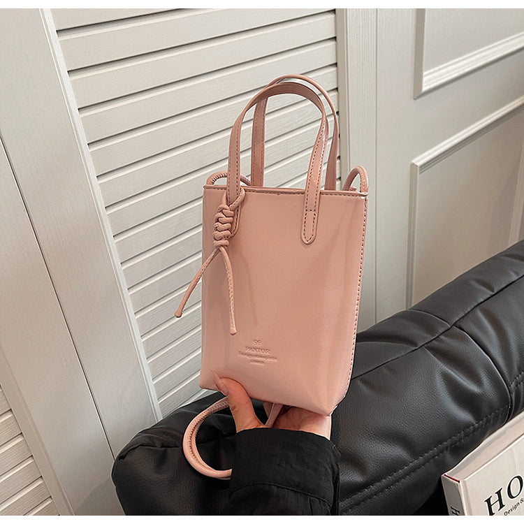 Chic Knot Detail Mini Tote Crossbody Bag