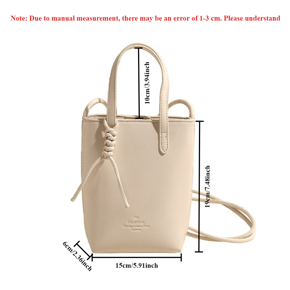 Chic Knot Detail Mini Tote Crossbody Bag