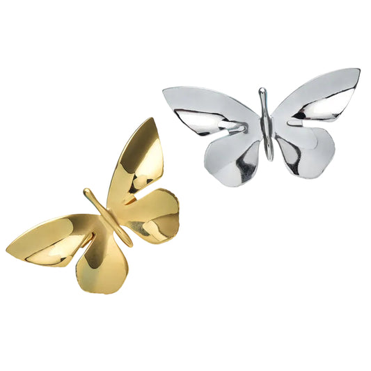 Butterfly Brooch Pin Set | 18K Gold & Silver Stainless Steel | 2 Pcs