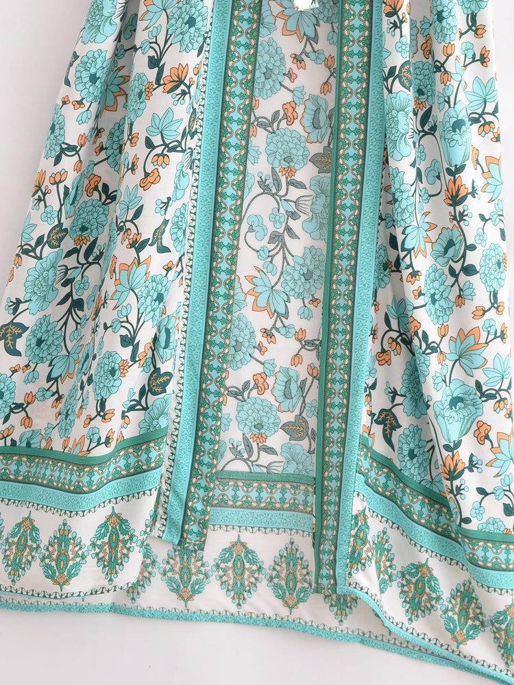 Floral Print Kimono Cardigan Beach Cover-Up Wrap