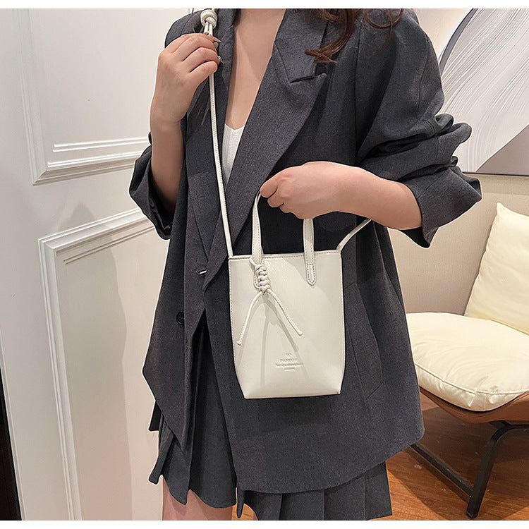 Chic Knot Detail Mini Tote Crossbody Bag