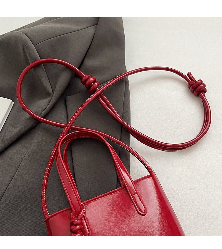 Chic Knot Detail Mini Tote Crossbody Bag