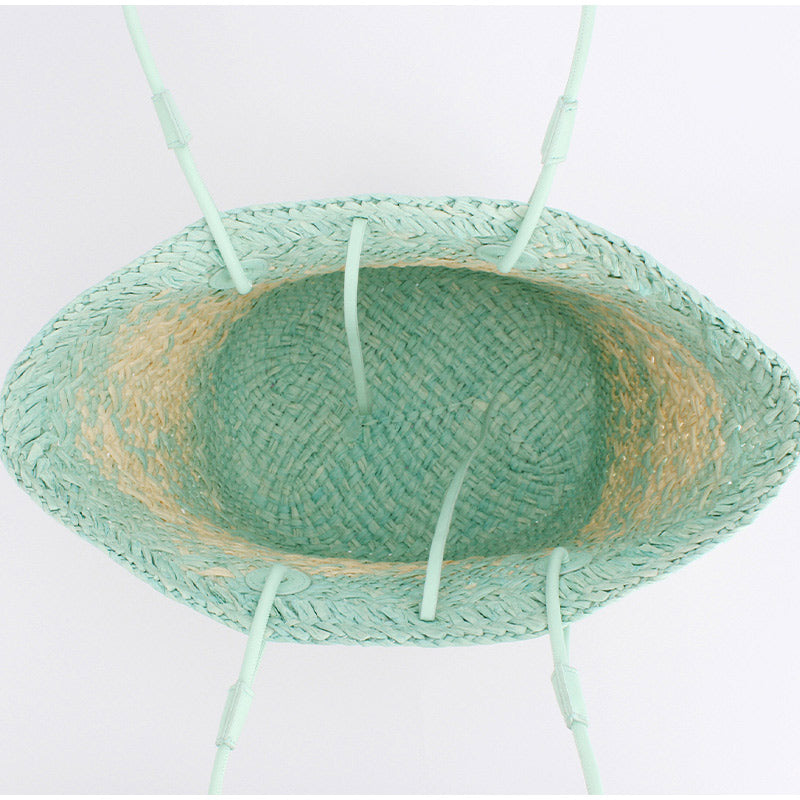 Woven Straw Tote Bag Summer Beach Shoulder Bag