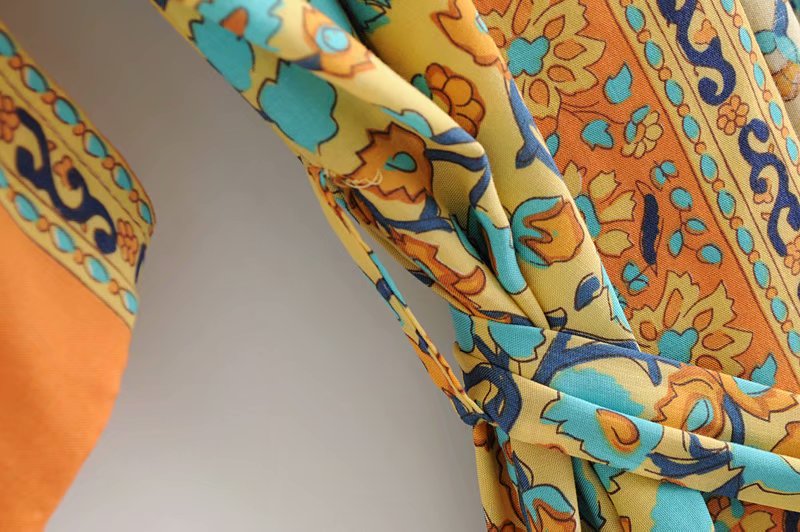Floral Print Kimono Cardigan Beach Cover-Up Wrap