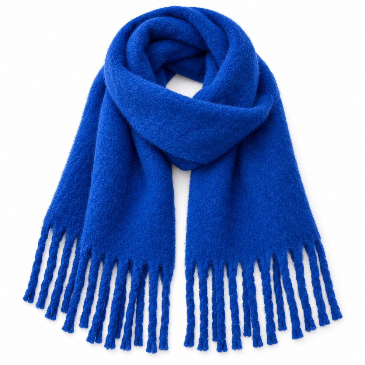 Womens Winter Cashmere Feel Pashmina Scarf  Blue  Warm Blanket Wrap Unisex
