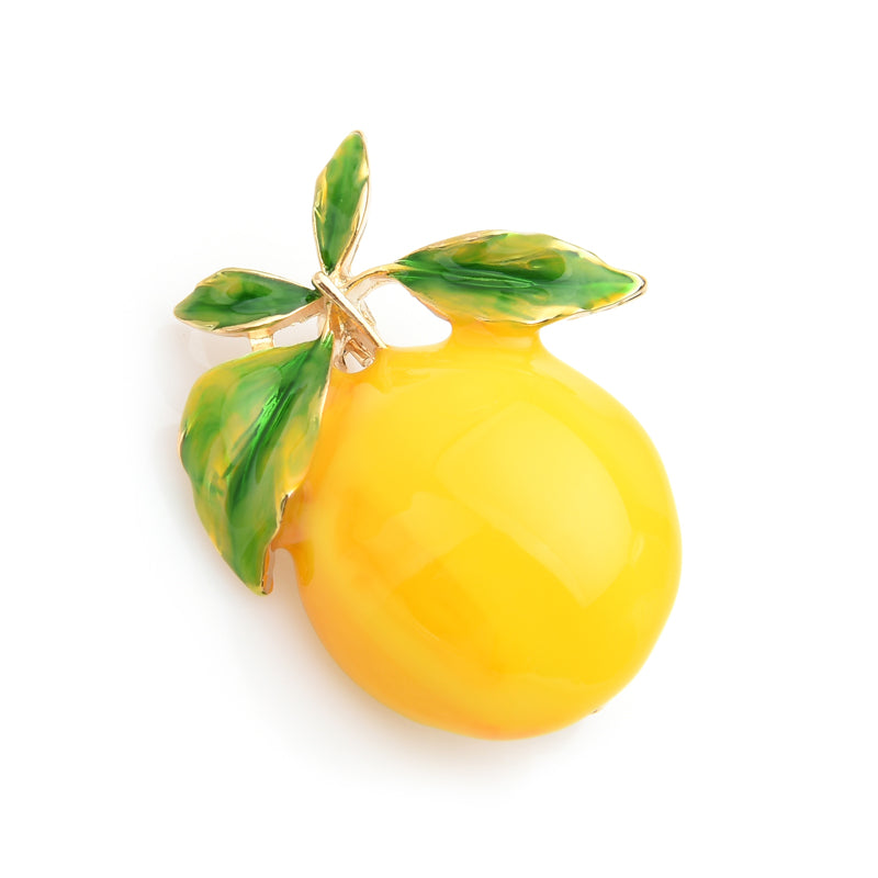 3-Piece Harvest Fruit Brooch Set – Apple, Pumpkin & Lemon Pins