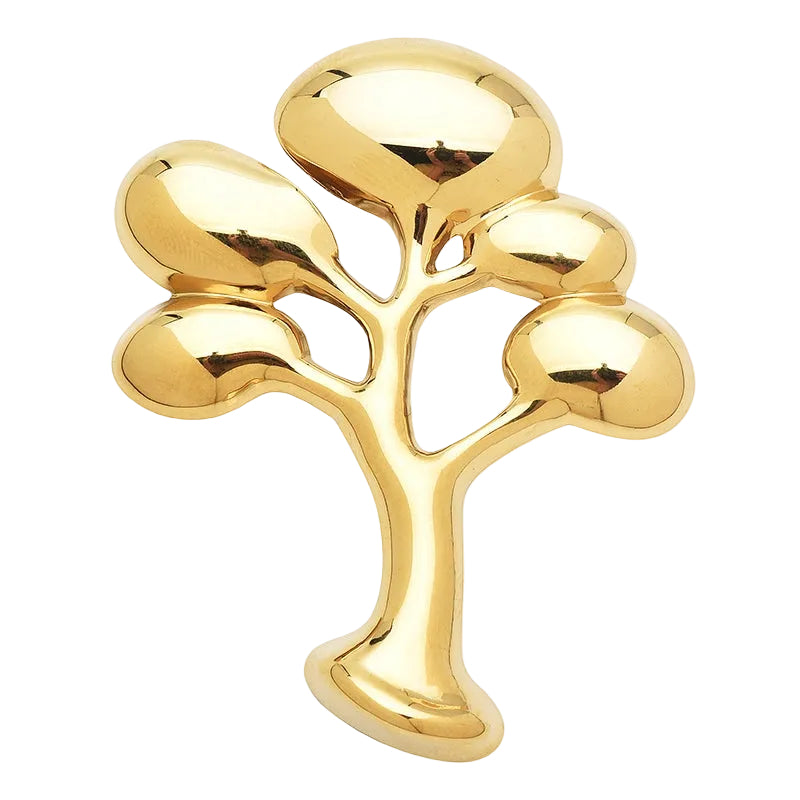Tree of Life Brooch Pin | 18K Gold & Silver Stainless Steel