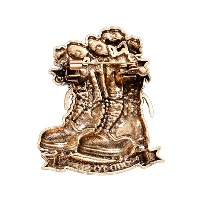Proud to Serve Military Boots Brooch
