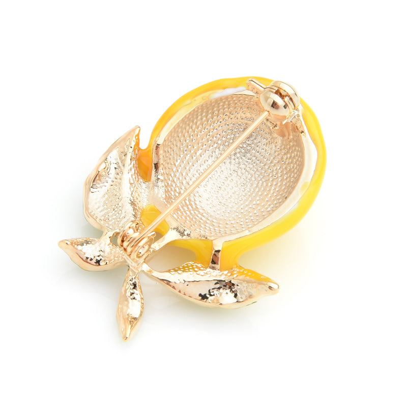 3-Piece Harvest Fruit Brooch Set – Apple, Pumpkin & Lemon Pins