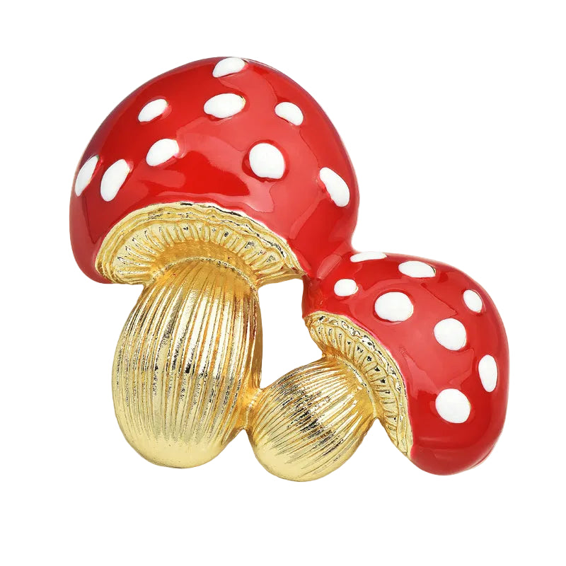3-Piece Woodland Brooch Set – Fox, Mushroom & Squirrel