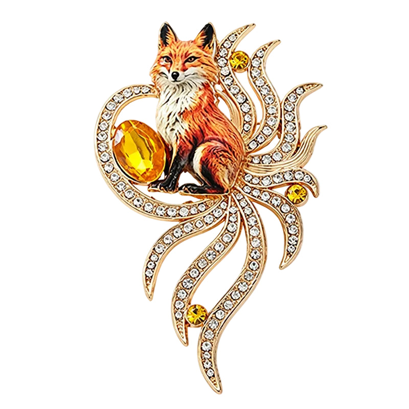 3-Piece Woodland Brooch Set – Fox, Mushroom & Squirrel