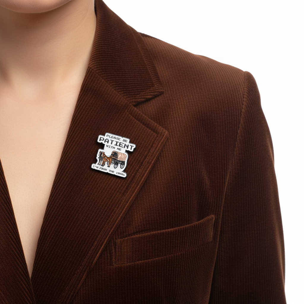 1900s Pin on Corduroy Blazer