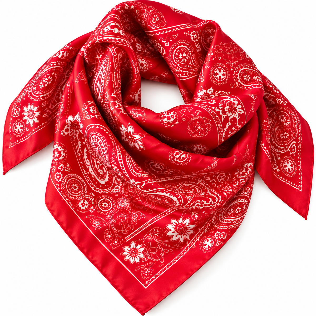 Women's 3-Piece Silk-Feel Paisley Square Scarf Set