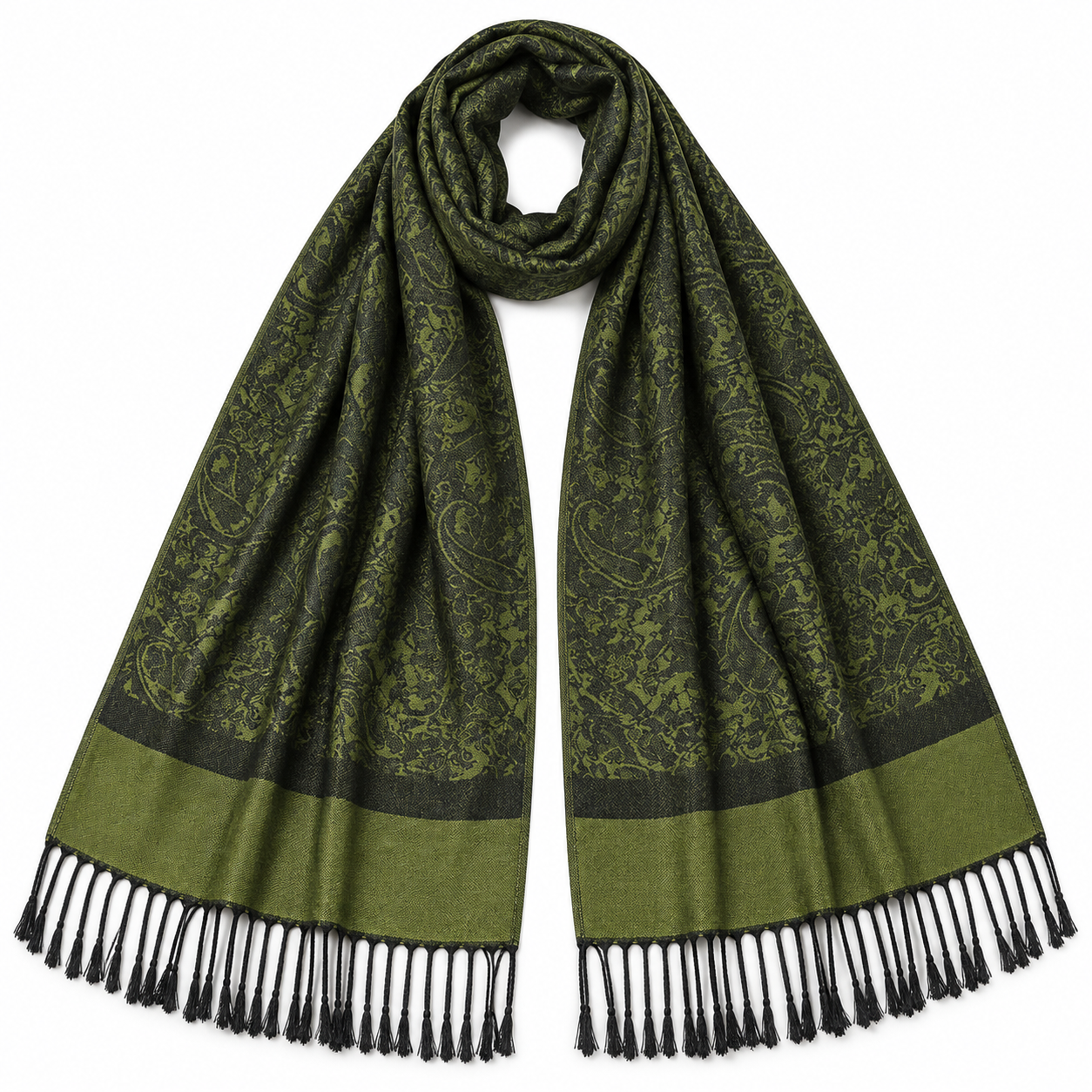 Paisley Jacquard Pashmina Scarf Set of 2