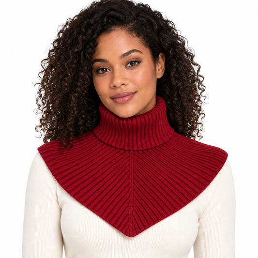 3-Piece Women's Ribbed Turtleneck Neck Warmer Set