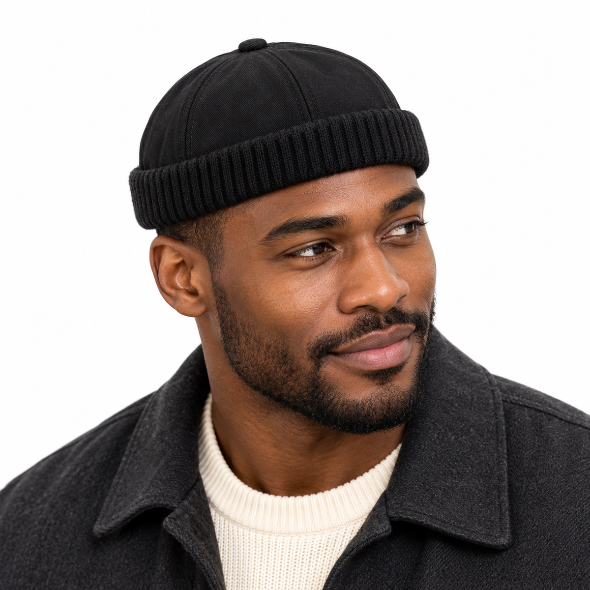 Black & Olive Green Adjustable Docker Caps, 2-Piece Set