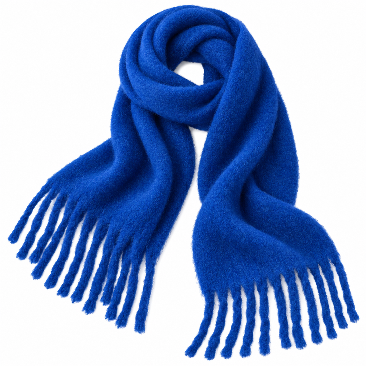 Womens Winter Cashmere Feel Pashmina Scarf  Blue  Warm Blanket Wrap Unisex