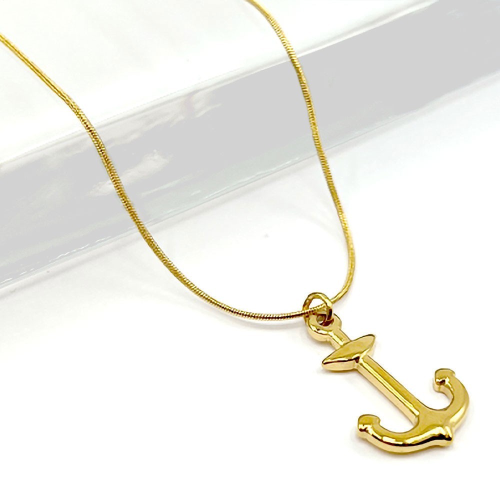 Stainless Steel Anchor Pendant Necklace Nautical Jewelry Men Women Gift