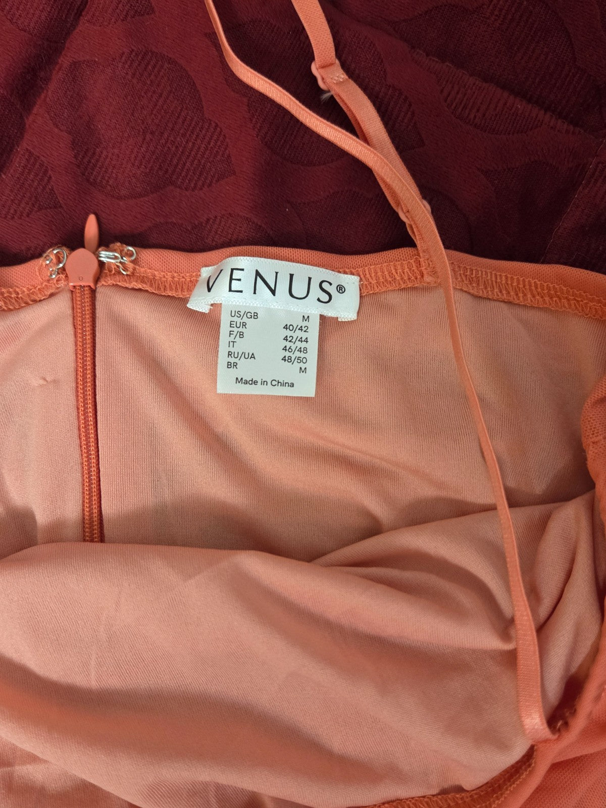 Orange Sleeveless Maxi Dress for Women Cascading Fabric Lined Gown Elegant Wear