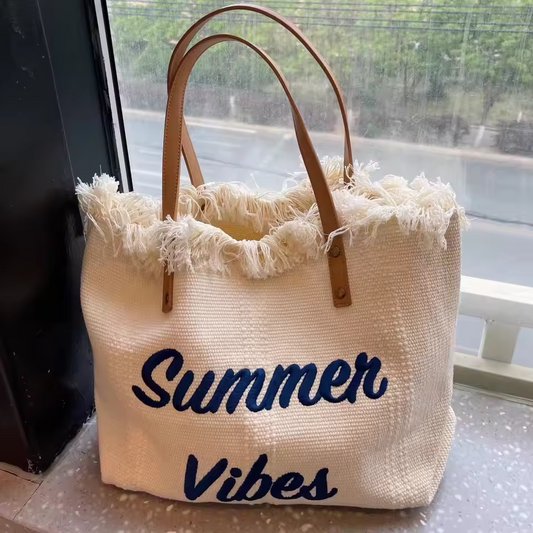 Canvas Women Large Tote Beach, Shopping, Underarm Female Casual Shoulder Bags