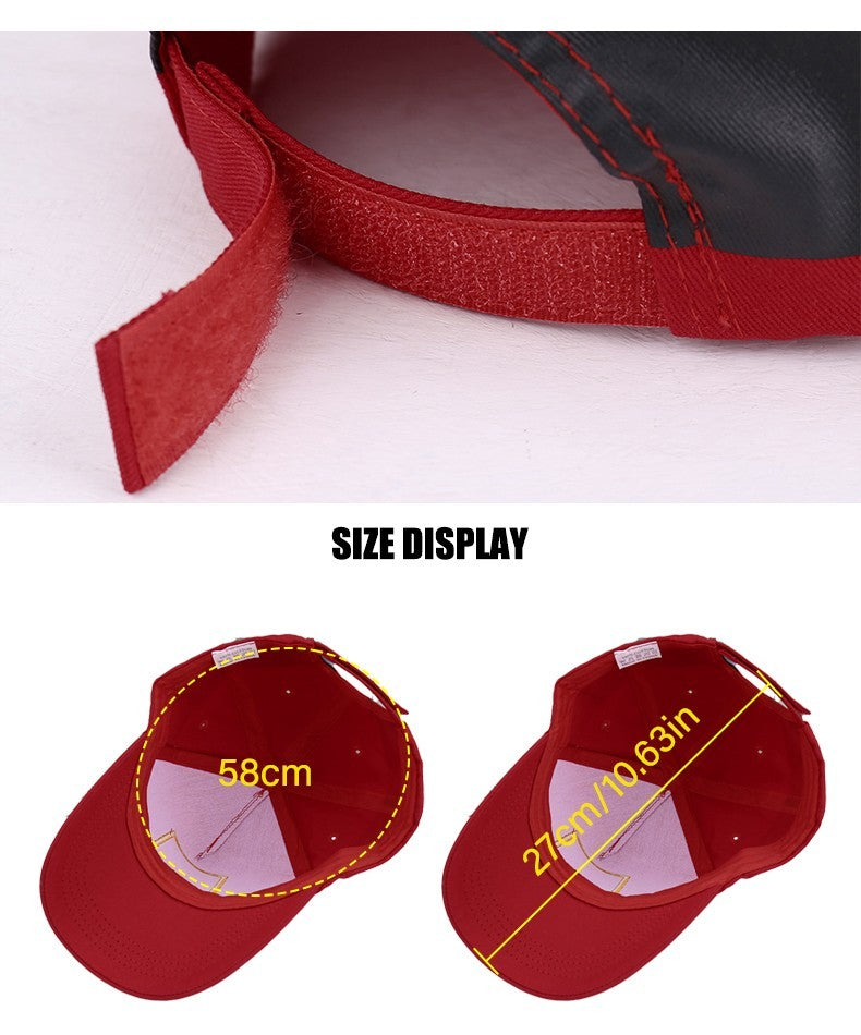 Adult Santa Suit Red Baseball Cap White Pom Pom Christmas Holiday Adjustable Hat