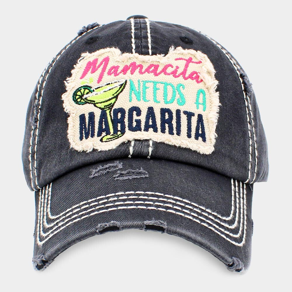 Mamacita Needs a Margarita Vintage Distressed Baseball Cap Women Funny Hat
