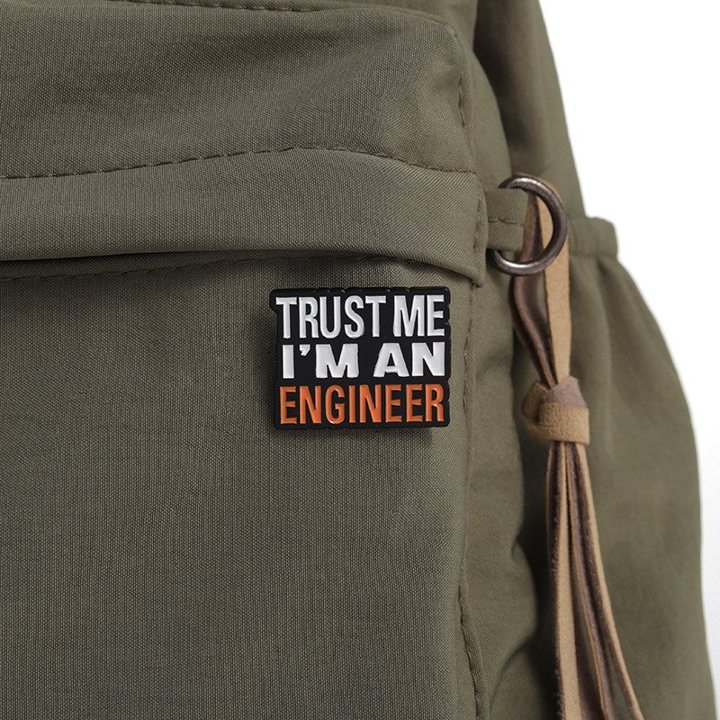 2pcs Funny Engineer & Older Than The Internet Enamel Pin Set Sarcastic Gift
