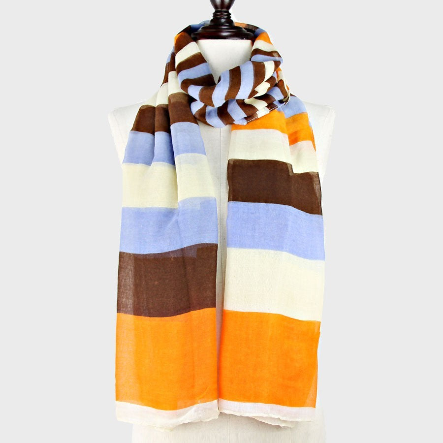 Colorful Stripes Scarf for Women Fashion Scarves and Wraps Ladies Accessories