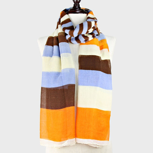 Colorful Stripes Scarf for Women Fashion Scarves and Wraps Ladies Accessories