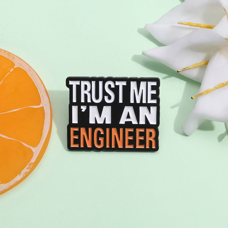 2pcs Funny Engineer & Older Than The Internet Enamel Pin Set Sarcastic Gift