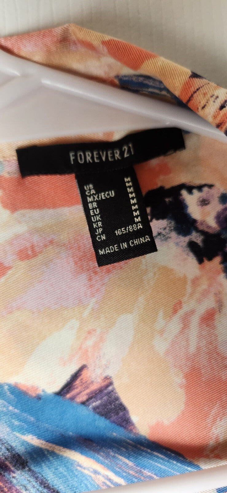 Women’s Watercolor Floral Wrap Dress Medium V Neck Belted Summer Party Casual