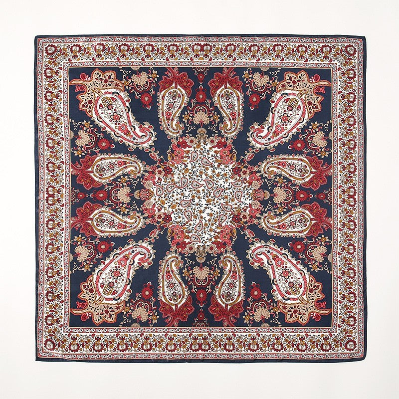 Classic Paisley Satin Scarf Large Square 35"x35" Head & Neck Wear