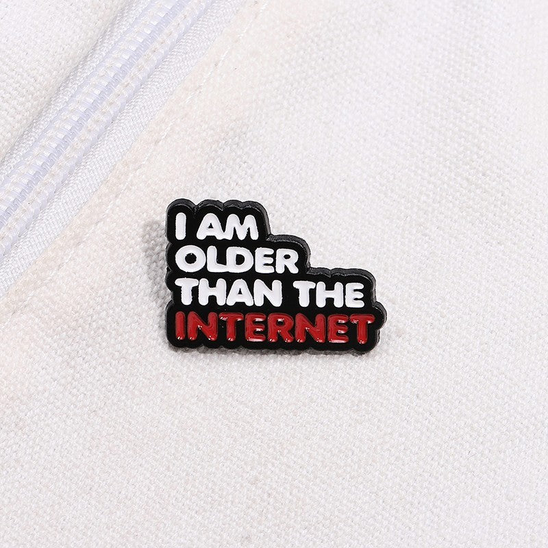 2pcs Funny Engineer & Older Than The Internet Enamel Pin Set Sarcastic Gift
