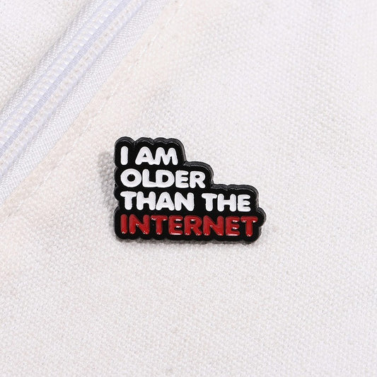 2pcs Funny Engineer & Older Than The Internet Enamel Pin Set Sarcastic Gift