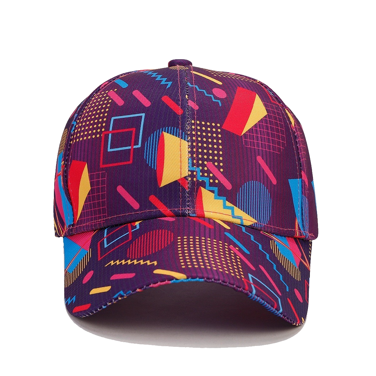 90s Retro Memphis Geometric Abstract Print Baseball Cap Snapback Hat