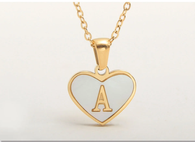 Gold A Initial Necklace for Women Girls,Gold Plated Stainless Steel Jewelry