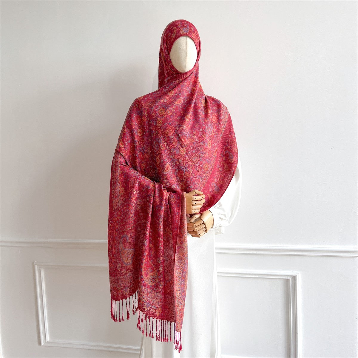 2-Pack Solid Color Polyester Scarf Wrap Shawl Women's Soft Lightweight Elegant