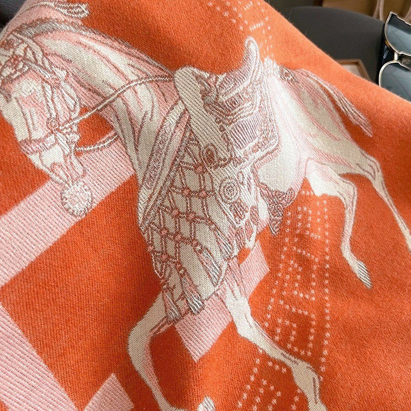 3 Pcs Best Selling Set Horse Print Pashmina Scarf Equestrian Shawl 73" x 26"