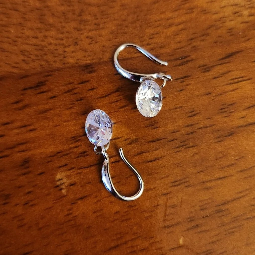 Fashion Drop Hook Dangle CZ Earrings for Women Elegant Crystal Jewelry Gift
