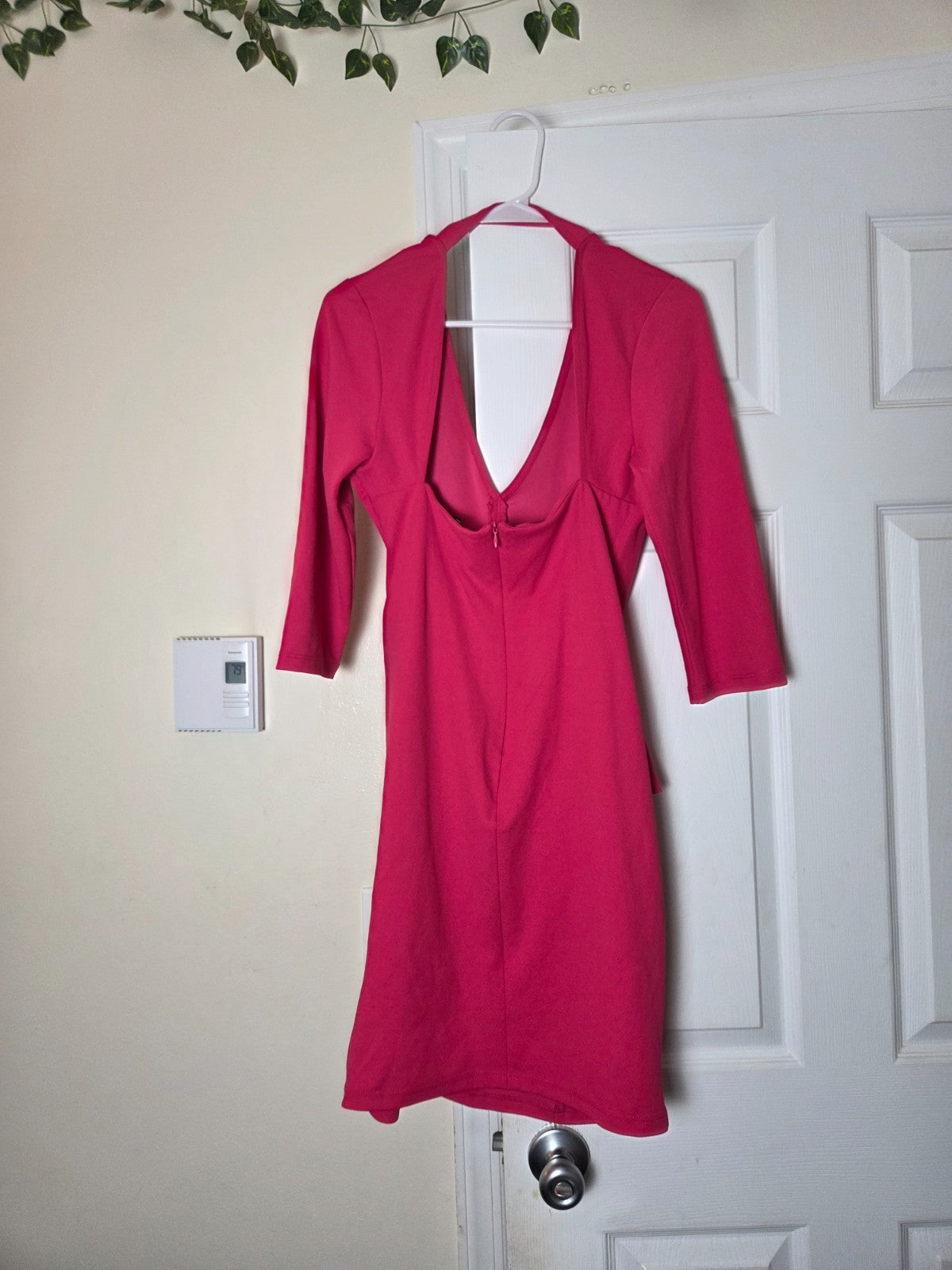 Venus Ruffled Hem Off Shoulder Dress for Women Pink Wedding Guest Dresses Medium