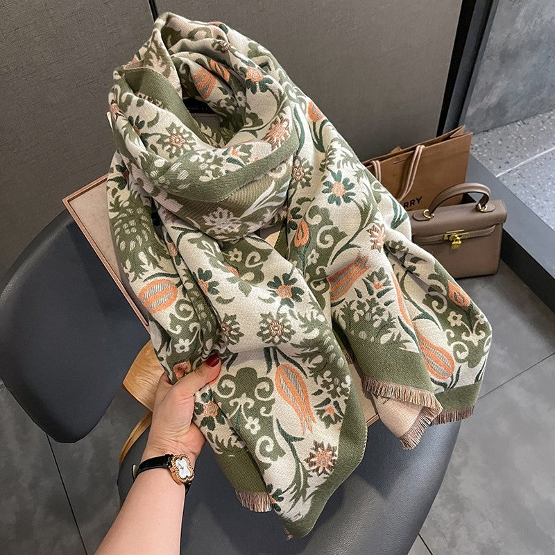 Luxuriously Soft Cashmere-Feel Scarf | Oversized  Shawl Wrap for Women