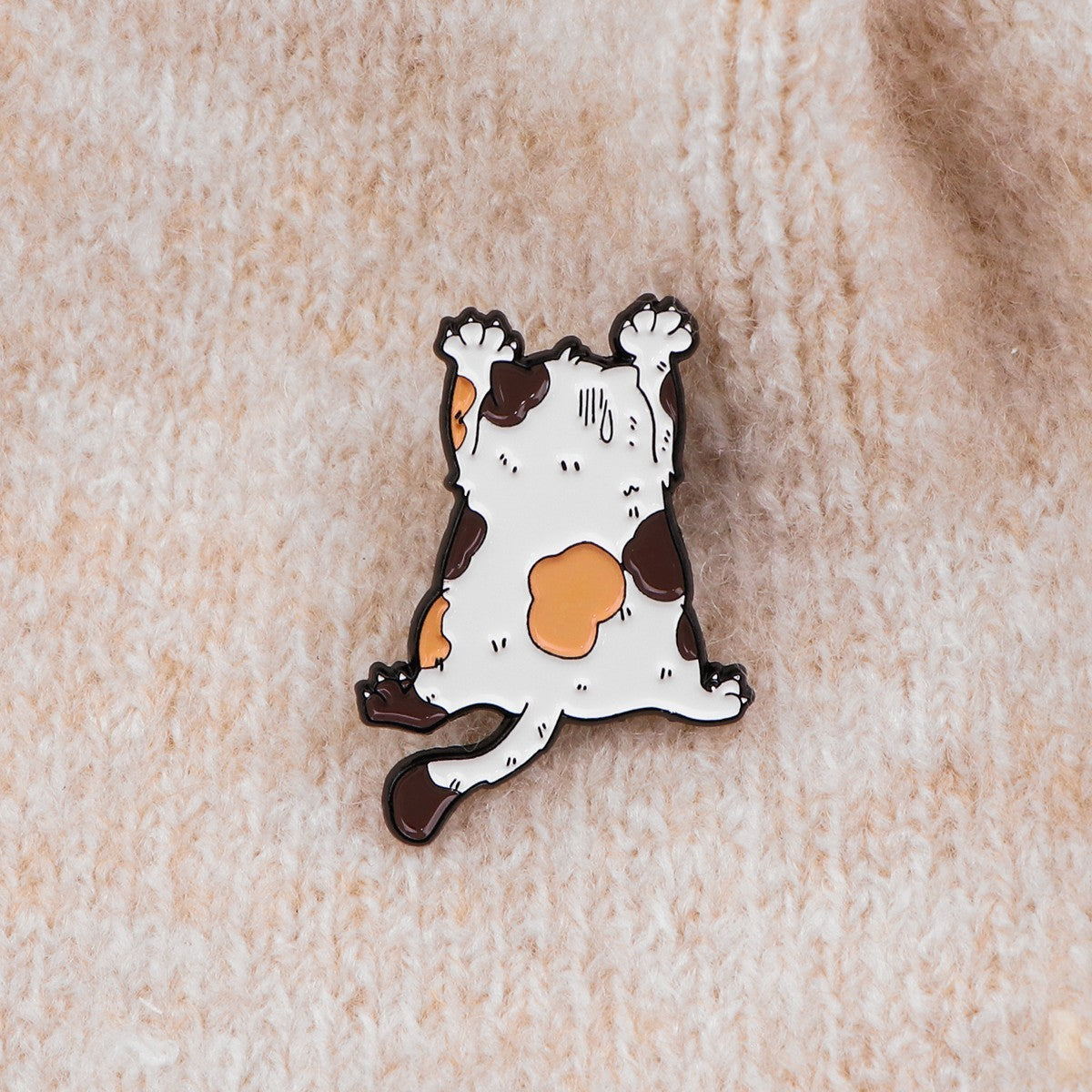 3pcs Cute Funny Cat Enamel Pin Set Clinging Falling Kitty Badge Brooch Jewelry
