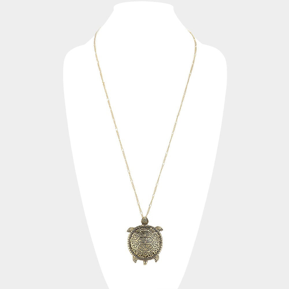 2-Layer Turtle Pendant Necklace for Women   Inspirational Jewery for Ladies