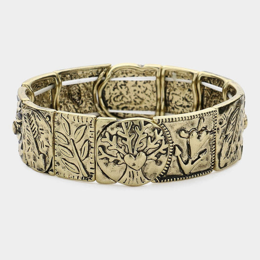 Live Truly Heart and Arrow Stretch Bracelet Inspirational Jewelry Gift for Women