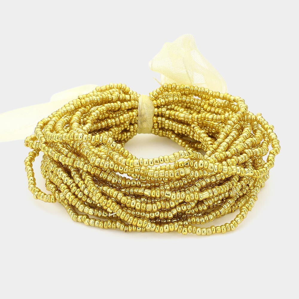 25PCS Colorful Seed Beaded Stretch Bracelets Boho Stackable Jewelry for Women