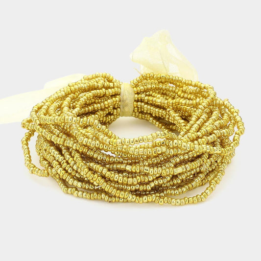 25PCS Colorful Seed Beaded Stretch Bracelets Boho Stackable Jewelry for Women