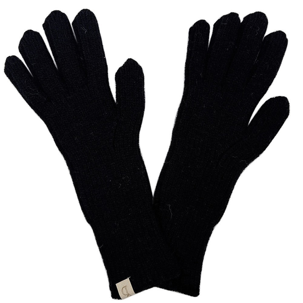 Ribbed Knit Solid Long Winter Cold Weather Gloves 100% Acrylic Cozy Knit Gloves